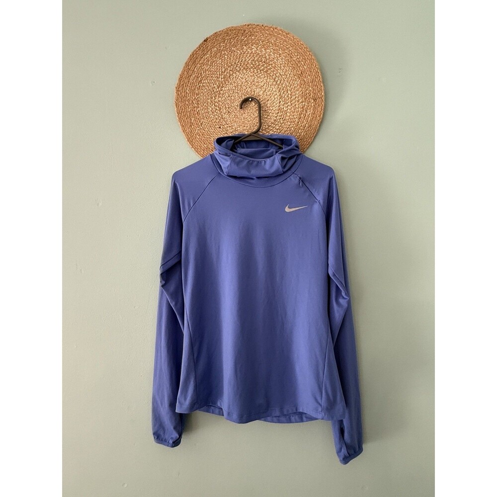 Nike Women's Running Dri Fit Hoodie - Long Sleeve Light Cobalt - Size Small